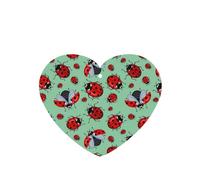 Poezjzw Heart Shape Lavender Scent Car Air Fresheners Red Ladybugs On A Blue Background Pattern 4 Pcs Aromatherapy Tablets For Wardrobe Shoe Cabinet Eliminate