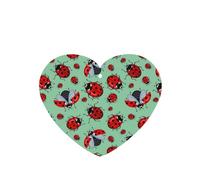 Poezjzw Heart Shape Lavender Scent Car Air Fresheners Red Ladybugs On A Blue Background Pattern 6 Pcs Aromatherapy Tablets For Wardrobe Shoe Cabinet Eliminate