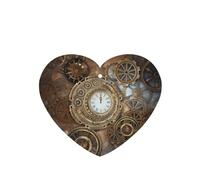 Poezjzw Heart Shape Lavender Scent Car Air Fresheners Steampunk Clock Pattern 4 Pcs Aromatherapy Tablets For Wardrobe Shoe Cabinet Eliminate