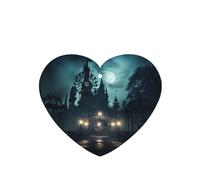 Poezjzw Heart Shape Lavender Scent Car Air Fresheners The Ghost In The Night Pattern 4 Pcs Aromatherapy Tablets For Wardrobe Shoe