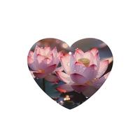 Poezjzw Heart Shape Lavender Scent Car Air Fresheners The Lotus In Full Bloom Pattern 4 Pcs Aromatherapy Tablets For Wardrobe Shoe
