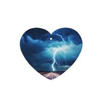 Poezjzw Heart Shape Lavender Scent Car Air Fresheners Thunder And Lightning Pattern 4 Pcs Aromatherapy Tablets For Wardrobe Shoe