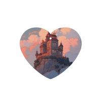 Poezjzw Heart Shape Lavender Scent Car Air Fresheners Top Building Pattern 6 Pcs Aromatherapy Tablets For Wardrobe Shoe