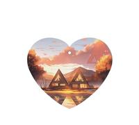 Poezjzw Heart Shape Lavender Scent Car Air Fresheners Triangle Building Pattern 6 Pcs Aromatherapy Tablets For Wardrobe Shoe