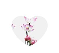 Poezjzw Heart Shape Lavender Scent Car Air Fresheners Vintage Pink Lotus Flower Pattern 4 Pcs Aromatherapy Tablets For Wardrobe Shoe Cabinet Eliminate