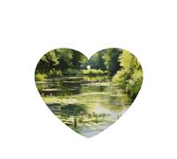 Poezjzw Heart Shape Lavender Scent Car Air Fresheners Water Lilies In The Pond Pattern 6 Pcs Aromatherapy Tablets For Wardrobe Shoe