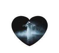 Poezjzw Heart Shape Lavender Scent Car Air Fresheners White Ghost In The Mist Pattern 4 Pcs Aromatherapy Tablets For Wardrobe Shoe