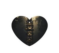 Poezjzw Heart Shape Lavender Scent Car Air Fresheners Wooden Statue Pattern 6 Pcs Aromatherapy Tablets For Wardrobe Shoe