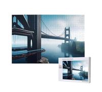 Poezjzw High Bridge Over The Sea Adult Classic Jigsaw 1000 Pieces Wooden Puzzle Modern Home Decor Intellectual Game 75x50cm