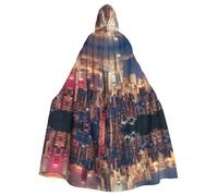 POEZJZW Hong Kong Pattern Poncho Halloween Hooded Cape Women'S Men'S Halloween Dress Up Party Cosplay Costumes