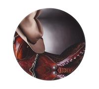 POEZJZW Horse Saddle With A Cowboy Hat Wild Pattern Round Non-Slip Rubber Base Small Mouse Pad Suitable For Games Computer Laptop 7.9x7.9 In