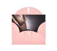POEZJZW Horse Saddle With A Cowboy Hat Wild Patterned Pearl Paper Blank Greeting Card Suitable For Birthday Wedding Party Invitation With Pink Envelope