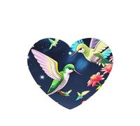 Poezjzw Hummingbird Night Sh Pattern Car Air Fresheners 4 Pcs Heart Shape Hanging Aromatherapy Tablets Scented Fresheners For Bedroom Bathroom