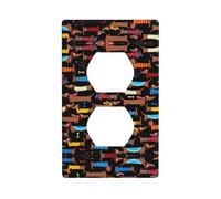 Poezjzw I Love My Dog Dachshunds Pattern Light Switch Cover Outlet Cover Duplex Outlet Decorative Wall Plate Decorative Wall Plate Size 4.5x2.76 Inch