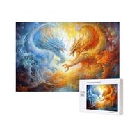 Poezjzw Ice And Fire Monster Classic Jigsaw 300 Pieces Wooden Puzzle Modern Home Decor Intellectual Game 28x 40cm