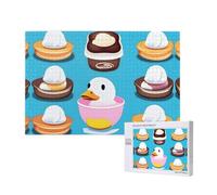 Poezjzw Ice-Cream Duck Duck Adult Classic Jigsaw 1000 Pieces Wooden Puzzle Modern Home Decor Intellectual Game 75x50cm