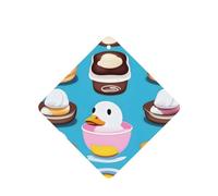 Poezjzw Ice-Cream Duck Duck Pattern Car Air Fresheners 6 Pcs Square Hanging Aromatherapy Tablets Scented Fresheners For Bedroom Bathroom