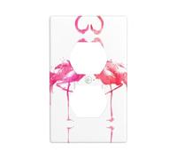 Poezjzw Ink Flamingos Pattern Light Switch Cover Outlet Cover Duplex Outlet Decorative Wall Plate Decorative Wall Plate Size 4.5x2.76 Inch