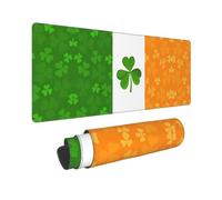 Poezjzw Irish Flag Long Gaming Mouse Pad Large Desk Pad Keyboard Mat with Stitched Edges for Gaming and Office 31.5 X 11.8 in