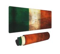 Poezjzw Irish Flag Long Gaming Mouse Pad Large Desk Pad Keyboard Mat with Stitched Edges for Gaming and Office 31.5 X 11.8 in