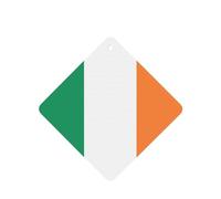 Poezjzw Irish Flag Pattern Car Air Fresheners 4 Pcs Square Hanging Aromatherapy Tablets Scented Fresheners For Bedroom Bathroom
