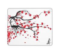 Poezjzw Japanese Cherry Tree Pattern Mouse Pad Office Laptop Computer Desk Wireless Mouse Non Slip Rubber Base Washable 7 X 8.6 in Keyboard Pad