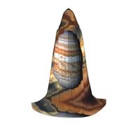 POEZJZW Jupiter Landscape Pattern Hooded Cloak Robe Costume Cloak For Adult Men Women Christmas Hoodies Cape Cosplay Costumes L