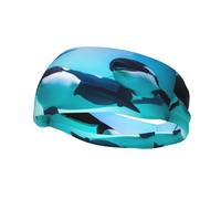 Poezjzw Killer Whale Pattern Sports Headband Suitable For Running Yoga Running Cycling Elastic Moisture Band