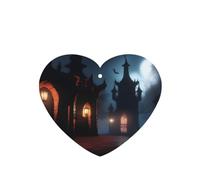Poezjzw Lantern At Night Pattern Car Air Fresheners 4 Pcs Heart Shape Hanging Aromatherapy Tablets Scented Fresheners For Bedroom Bathroom