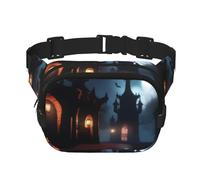 Poezjzw Lantern At Night Travel Waist Bag Suitable For Running, Cycling And Outdoor Adventures, Store Mobile Phones And Credit Cards, Black, One Size