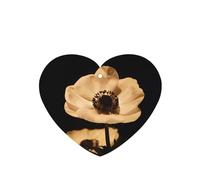 Poezjzw Late Night Flowers Pattern Car Air Fresheners 4 Pcs Heart Shape Hanging Aromatherapy Tablets Scented Fresheners For Bedroom Closet Shoe