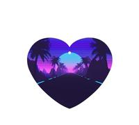 Poezjzw Late Night Highway Pattern Car Air Fresheners 4 Pcs Heart Shape Hanging Aromatherapy Tablets Scented Fresheners For Bedroom Closet Shoe