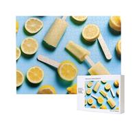Poezjzw Lemon Popsicle Adult Classic Jigsaw 500 Pieces Wooden Puzzle Modern Home Decor Intellectual Game 52 X 38 Cm
