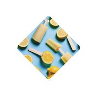 Poezjzw Lemon Popsicle Pattern Car Air Fresheners 6 Pcs Square Hanging Aromatherapy Tablets Scented Fresheners For Bedroom Bathroom