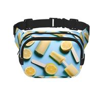 Poezjzw Lemon Popsicle Travel Waist Bag Suitable For Running, Cycling And Outdoor Adventures, Store Mobile Phones And Credit Cards, Black, One Size, Black, One Size