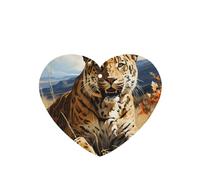 Poezjzw Leopard In Search Of Prey Pattern Car Air Fresheners 4 Pcs Heart Shape Hanging Aromatherapy Tablets Scented Fresheners For Bedroom Bathroom