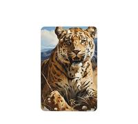 Poezjzw Leopard In Search Of Prey Pattern Car Air Fresheners 6 Pcs Rectangle Hanging Aromatherapy Tablets Scented Fresheners For Bedroom Bathroom