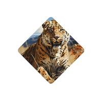 Poezjzw Leopard In Search Of Prey Pattern Car Air Fresheners 6 Pcs Square Hanging Aromatherapy Tablets Scented Fresheners For Bedroom Bathroom