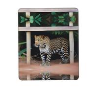 POEZJZW Leopard Under The Si Pattern Mouse Pad Non-Slip Rubber Stitched Edges Waterproof Gaming Mouse Mat for Desk Gaming Work Wireless Mice 7.9 X 9.5 in