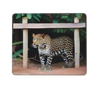 POEZJZW Leopard Under The Si Pattern Mouse Pad Non-Slip Rubber Stitched Edges Waterproof Gaming Mouse Mat for Desk Gaming Work Wireless Mice 10 X 12 Inch