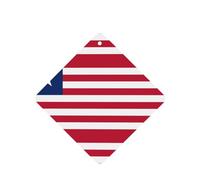 Poezjzw Liberian Flag Pattern Car Air Fresheners 6 Pcs Square Hanging Aromatherapy Tablets Scented Fresheners For Bedroom Bathroom