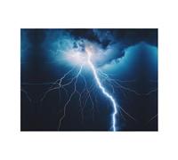 POEZJZW Lightning And Thunder Pattern Flannel Blanket 50"X40" Blanket For Super Soft Plush For Sofa Bed Couch Camping, And Travel