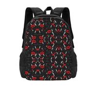 POEZJZW Lips High Heels Pattern Casual Shoulders Backpack School Bags Ladies Day And Sports Travel Bag Laptop Bag