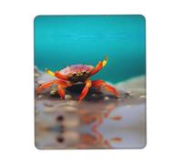 POEZJZW Little Crab by The Sea Pattern Mouse Pad Non-Slip Rubber Stitched Edges Waterproof Gaming Mouse Mat for Desk Gaming Work Wireless Mice 7.9 X 9.5 in