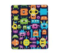 POEZJZW Little Monster Rally Pattern Mouse Pad Non-Slip Rubber Stitched Edges Waterproof Gaming Mouse Mat for Desk Gaming Work Wireless Mice 10 X 12 Inch