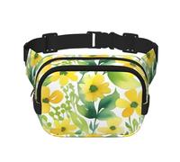 Poezjzw Little Yellow Flower Travel Waist Bag Suitable For Running, Cycling And Outdoor Adventures, Store Mobile Phones And Credit Cards, Black, One Size, Black, One Size