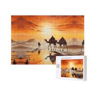 Poezjzw Lok Ling In The Evening Sun Puzzles For Adult 300 Pieces Wooden Jigsaw For Family Friend Home Decor Wall Art 15.7 X 11in