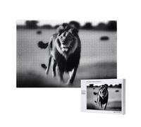 Poezjzw Lonely Lion Adult Classic Jigsaw 1000 Pieces Wooden Puzzle Modern Home Decor Intellectual Game 75x50cm