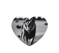 Poezjzw Lonely Lion Pattern Car Air Fresheners 4 Pcs Heart Shape Hanging Aromatherapy Tablets Scented Fresheners For Bedroom Bathroom