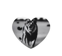 Poezjzw Lonely Lion Pattern Car Air Fresheners 6 Pcs Heart Shape Hanging Aromatherapy Tablets Scented Fresheners For Bedroom Bathroom